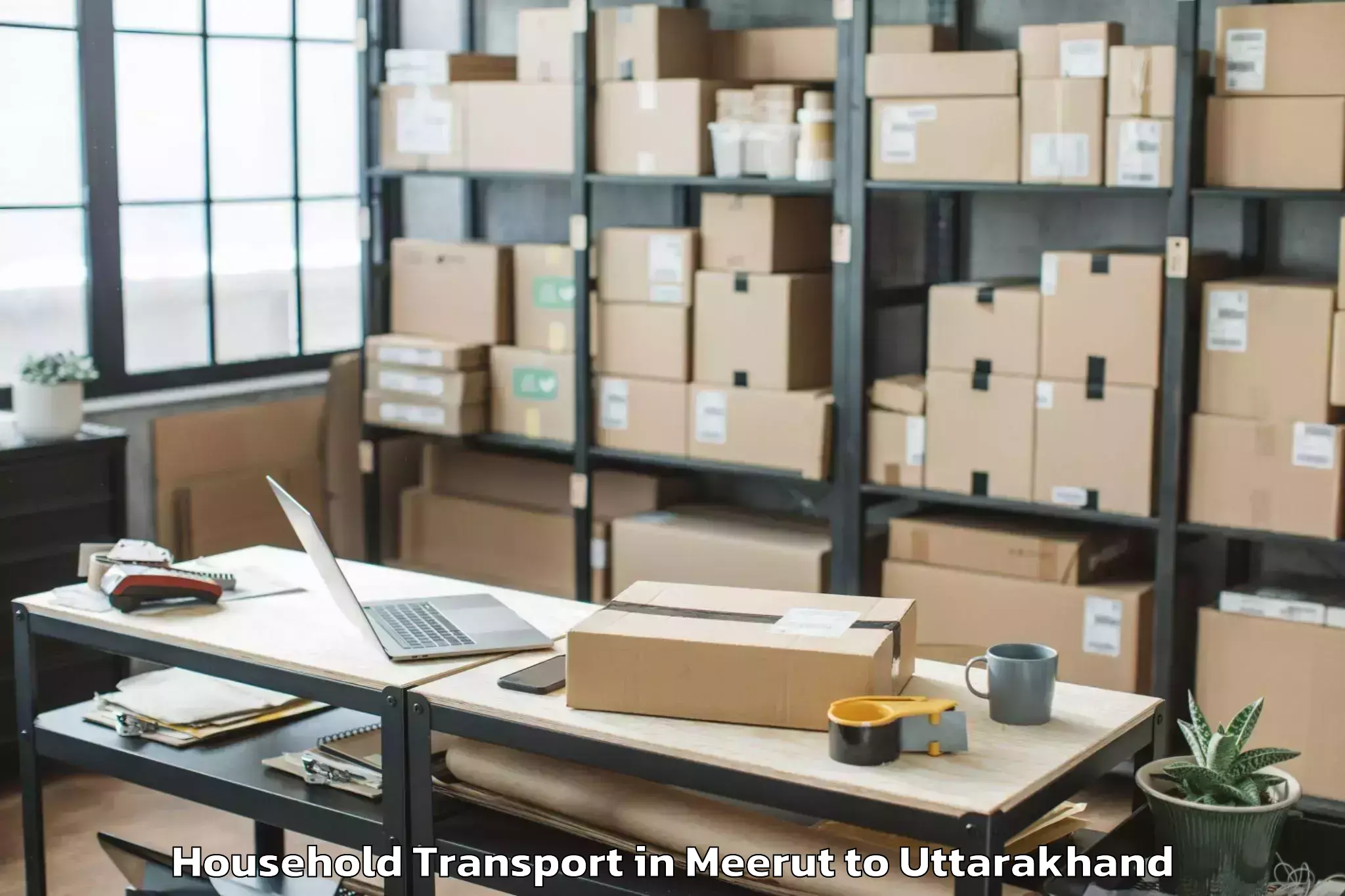 Book Meerut to Dhanaulti Household Transport Online